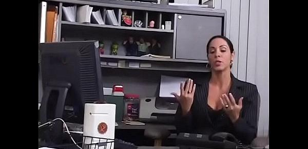  Mature woman with big melons fucking at the office